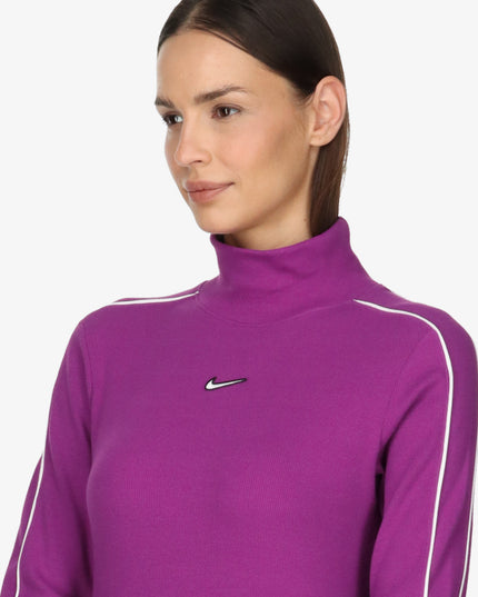 Nike W NSW LS Top Mock SW Kadın Spor Üst Uzun Kollu Tişört FV4990-505