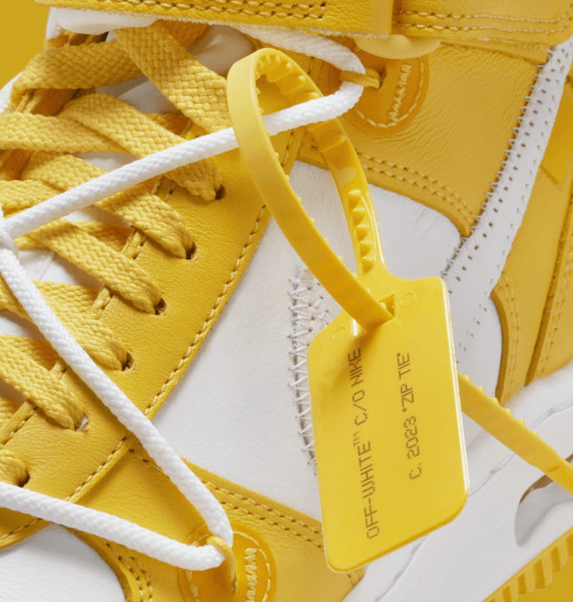 Nike Air Force 1 Mid x Off-White™ DR0500-101 Sneaker Sarı Günlük Spor Ayakkabı
